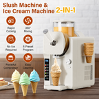 Versatile Frozen Treat Maker | 2-in-1 Ice Cream & Slush Machine for Quick Desserts
